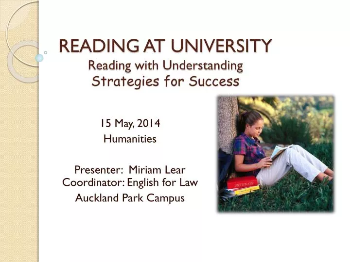 reading at university r eading with understanding strategies for success