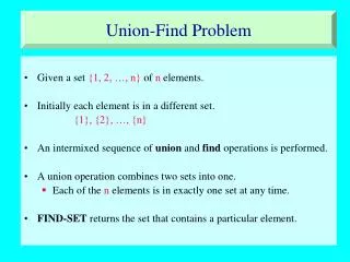 Union-Find Problem