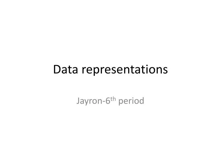 data representations