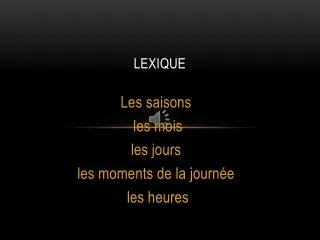 lexique