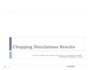 Chopping Simulations Results