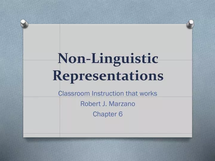 non linguistic representations
