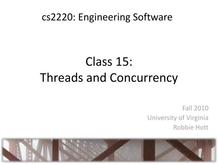 class 15 threads and concurrency