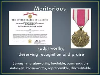 meritorious