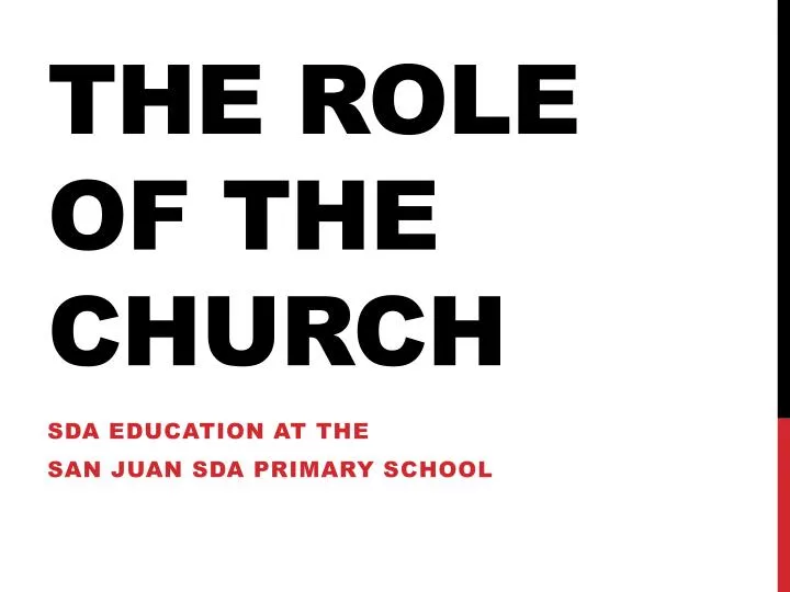 the role of the church
