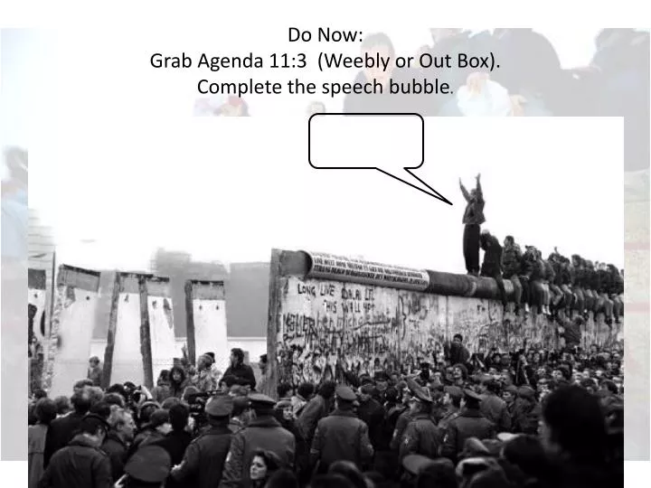 do now grab agenda 11 3 weebly or out box complete the speech bubble