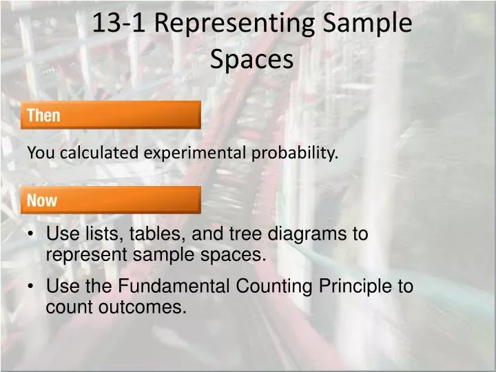 13 1 representing sample spaces