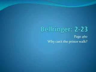 Bellringer : 2-23