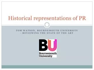 Historical representations of PR