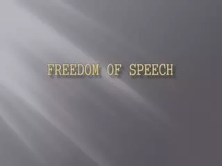 Freedom of speech