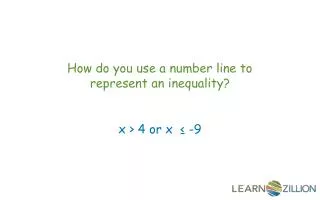 How do you use a number line to represent an inequality?