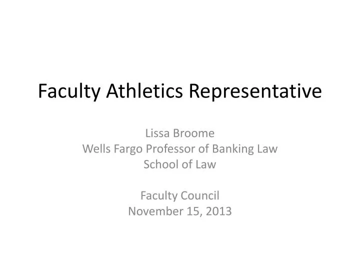 faculty athletics representative