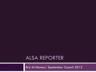 ALSA Reporter