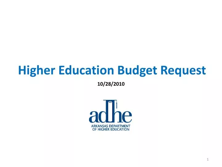 higher education budget request