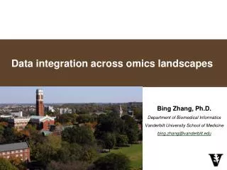 Data integration across omics landscapes