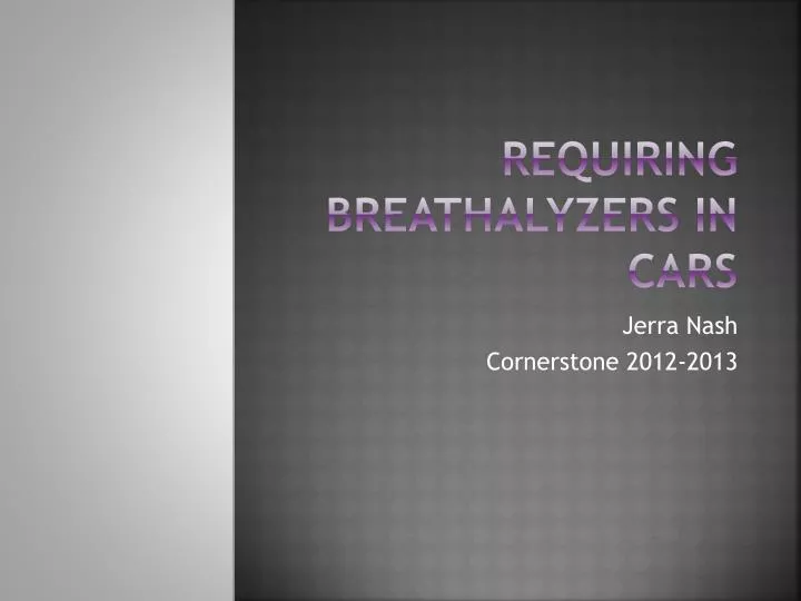requiring breathalyzers in cars