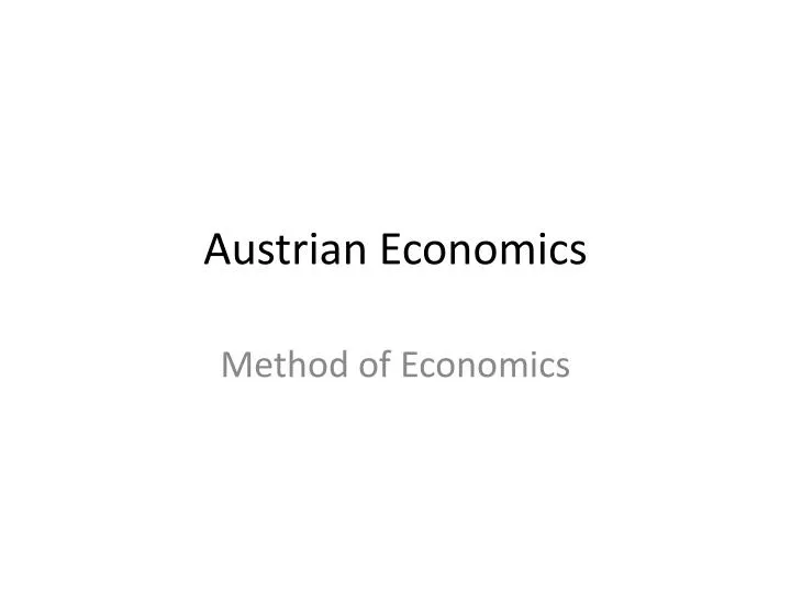 austrian economics