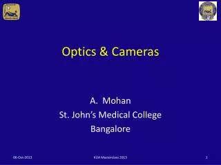 Optics &amp; Cameras