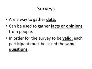 Surveys