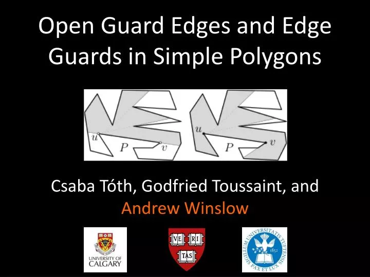 open guard edges and edge guards in simple polygons