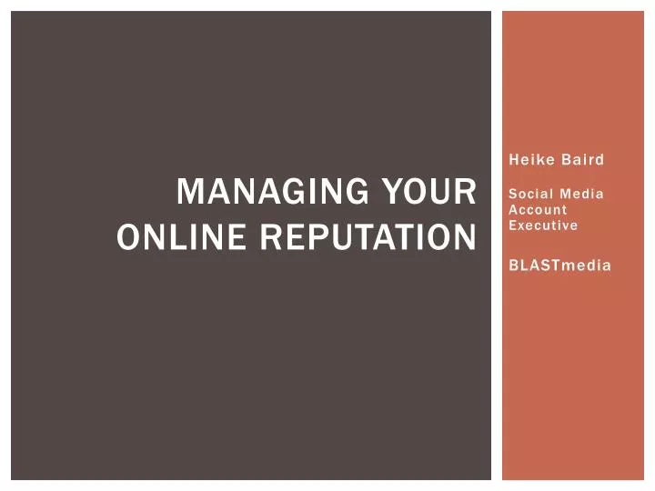 managing your online reputation