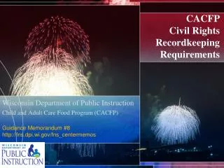 CACFP Civil Rights Recordkeeping Requirements