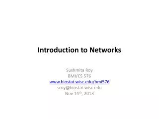 Introduction to Networks