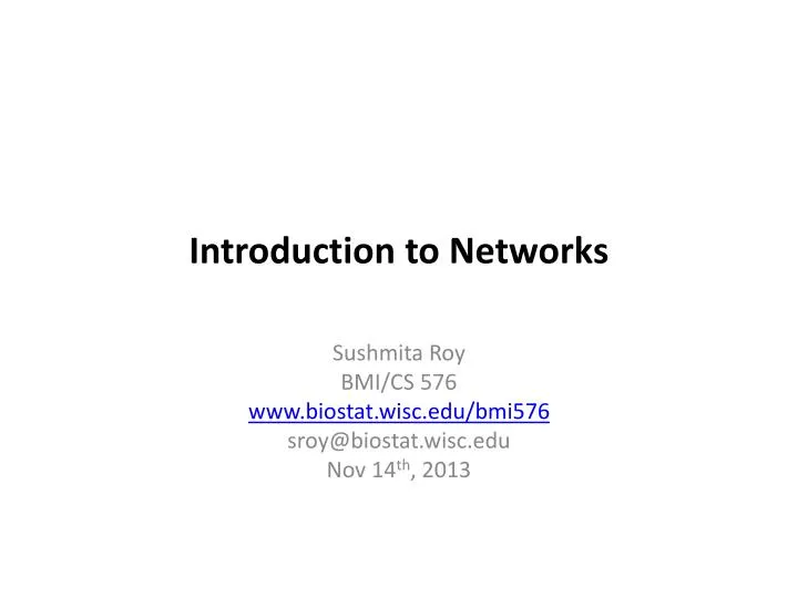 introduction to networks