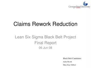 Claims Rework Reduction