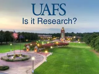 is it research