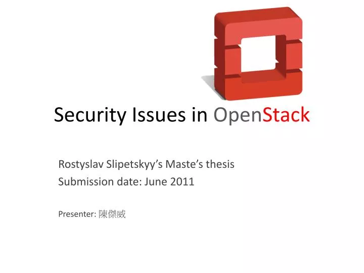 security issues in open stack