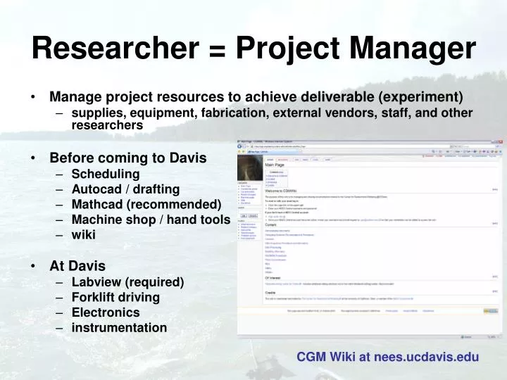 researcher project manager