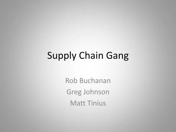 supply chain gang