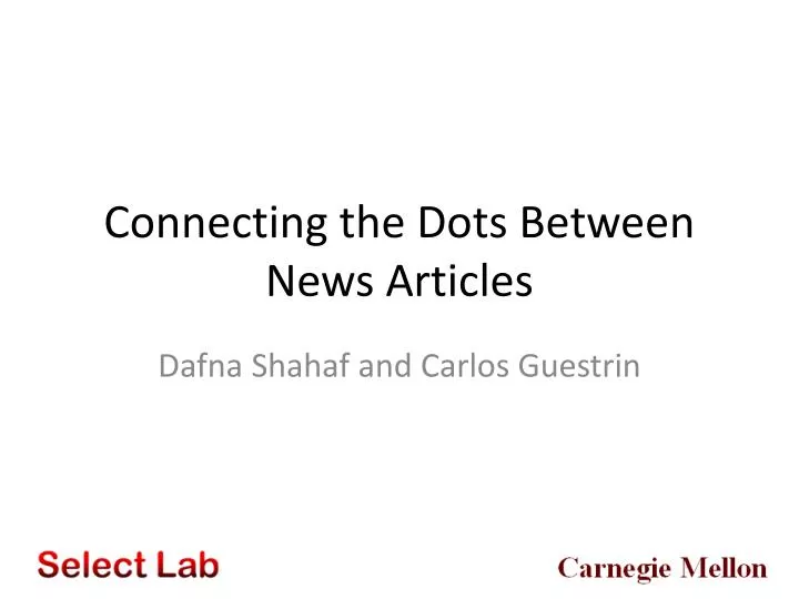 connecting the dots between news articles