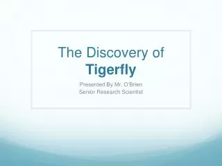 The Discovery of Tigerfly