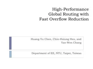 High-Performance Global Routing with Fast Overflow Reduction