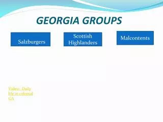 GEORGIA GROUPS