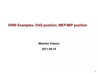 DRNI Examples, DAS position, MEP/MIP position