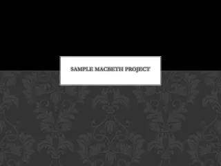Sample Macbeth Project
