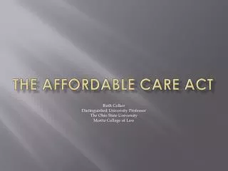 the affordable care act