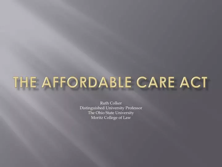 the affordable care act