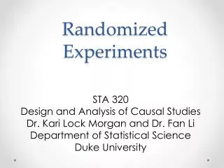 Randomized Experiments