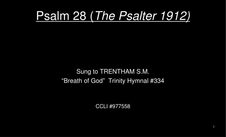 psalm 28 the psalter 1912