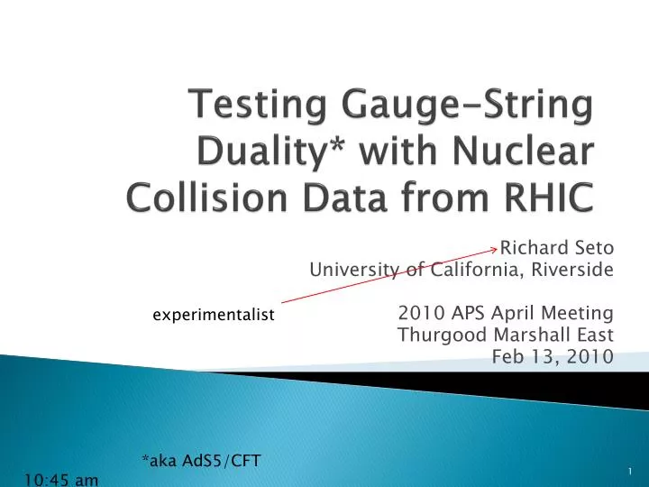 testing gauge string duality with nuclear collision data from rhic