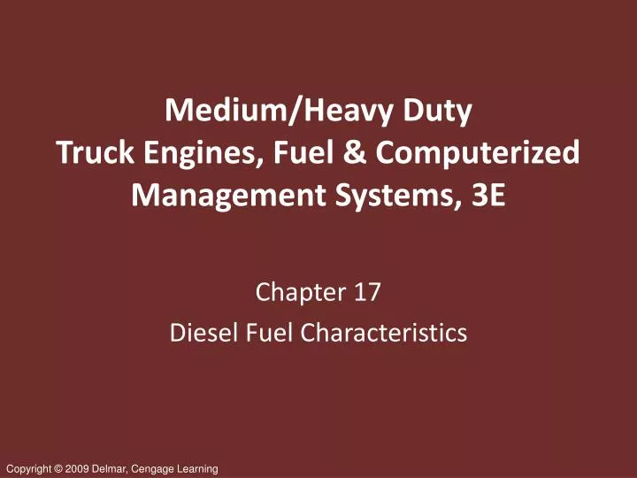 medium heavy duty truck engines fuel computerized management systems 3e