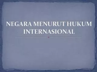 negara menurut hukum internasional
