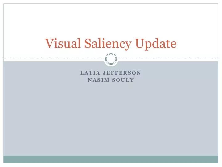 visual saliency update