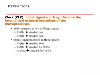 SYSTEM CLOCK
