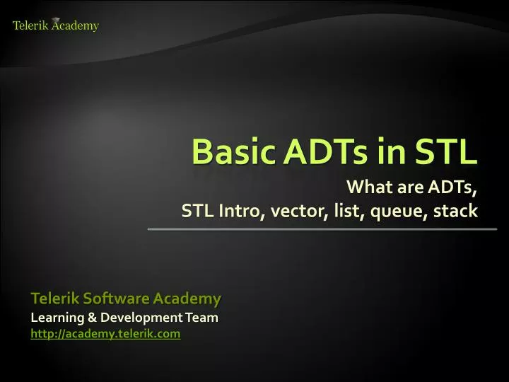 basic adts in stl