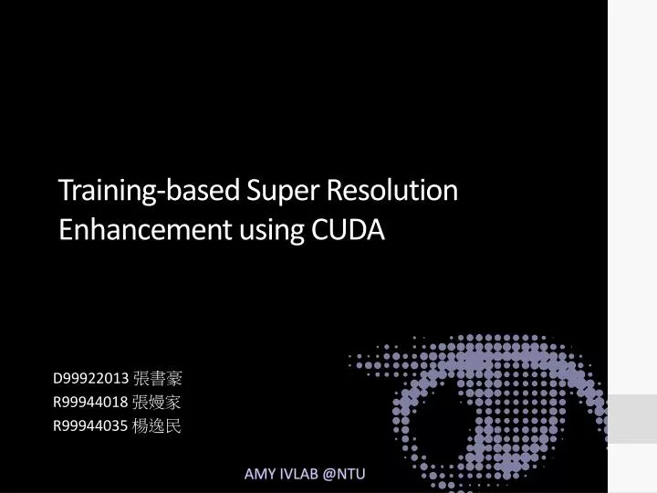 training based super resolution enhancement using cuda